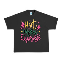 Pigment Black hot mess express Urban Heavy Tee - MaliasSmallBusiness