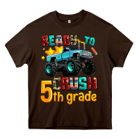 Chocolate Brown ready to school crush 5th grade Heavy Core Tee - AdoDesignShop