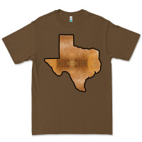 Cacao Texas Map Western Horsehide Pattern Premium Tee - Bettercallsaul