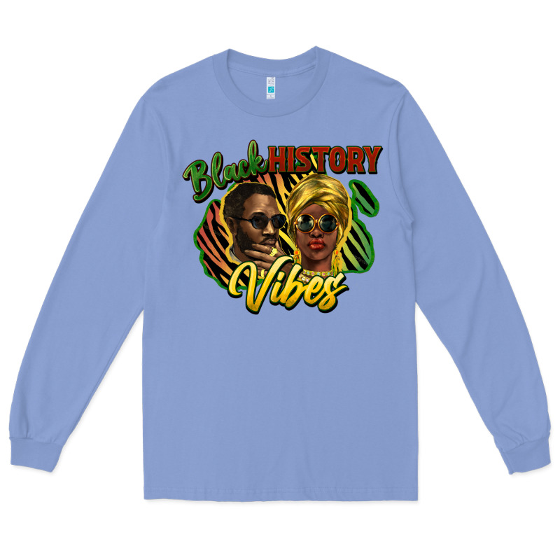 Black History Vibes Long Sleeve Tee by NancyCooperArtShop | Teevron