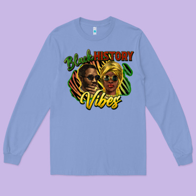 Black History Vibes Long Sleeve Tee Designed By Nancycooperartshop