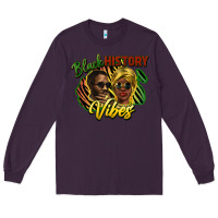 Plum black history vibes Long Sleeve Tee - NancyCooperArtShop
