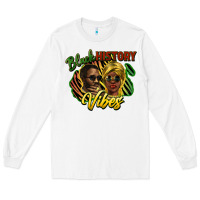 White black history vibes Long Sleeve Tee - NancyCooperArtShop