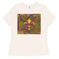 Mardi Gras Fleur De Lis Ladies Tee | Teevron
