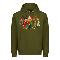 Army Green cinco de mayo barber Premium Hoodie - CowGirlArtShop
