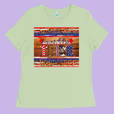 4th Of July Sparkler Tribe Ladies Tee Designed By Hra Design Shop