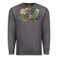 Charcoal Heather tax preparer mardi gras Premium Sweatshirt - CowGirlArtShop