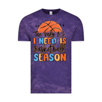 Cloud Purple the only b.s. i need is basketball season Vintage Tee - MaliasSmallBusiness