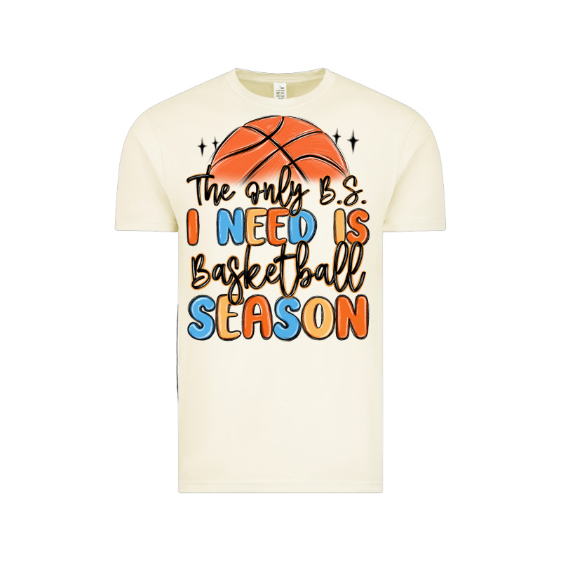 The Only B.s. I Need Is Basketball Season Vintage Tee by MaliasSmallBusiness | Teevron