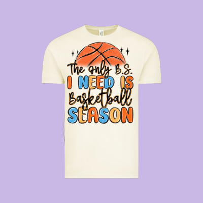 The Only B.s. I Need Is Basketball Season Vintage Tee Designed By Maliassmallbusiness