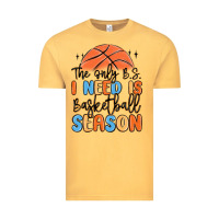Vintage Mustard the only b.s. i need is basketball season Vintage Tee - MaliasSmallBusiness