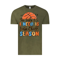 Vintage Olive the only b.s. i need is basketball season Vintage Tee - MaliasSmallBusiness