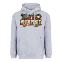Heather Grey Small town big spirit Baseball Heavyweight Hoodie - HowdyJamesFarm