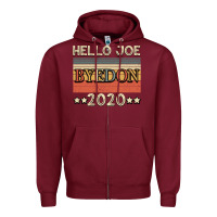 Burgundy Hello Joe Biden 2020 Zipper Hoodie - Bettercallsaul