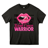 Asphalt breast cancer warrior lips Heavy Core Tee - JahusDesignShop