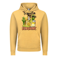 Vintage Mustard tequila lime sunshine Vintage Hoodie - MaliasSmallBusiness