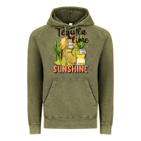 Vintage Olive tequila lime sunshine Vintage Hoodie - MaliasSmallBusiness