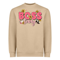 Mushroom boss lady Heavyweight Sweatshirt - MaliasSmallBusiness
