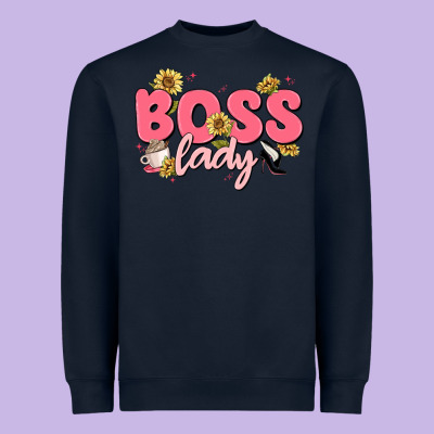 Boss Lady Heavyweight Sweatshirt Designed By Maliassmallbusiness