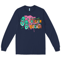 Navy if you aint crockin you aint rockin Long Sleeve Tee - MaliasSmallBusiness