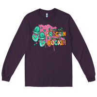 Plum if you aint crockin you aint rockin Long Sleeve Tee - MaliasSmallBusiness