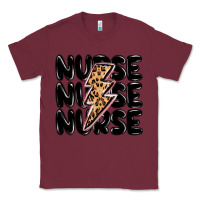 Burgundy nurse lightning bolt Classic Tee - MaliasSmallBusiness