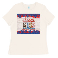 Bone 4th of july little miss America Ladies Tee - HRA Design Shop