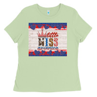 Matcha 4th of july little miss America Ladies Tee - HRA Design Shop