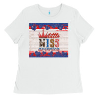 4th Of July Little Miss America Ladies Tee | Teevron