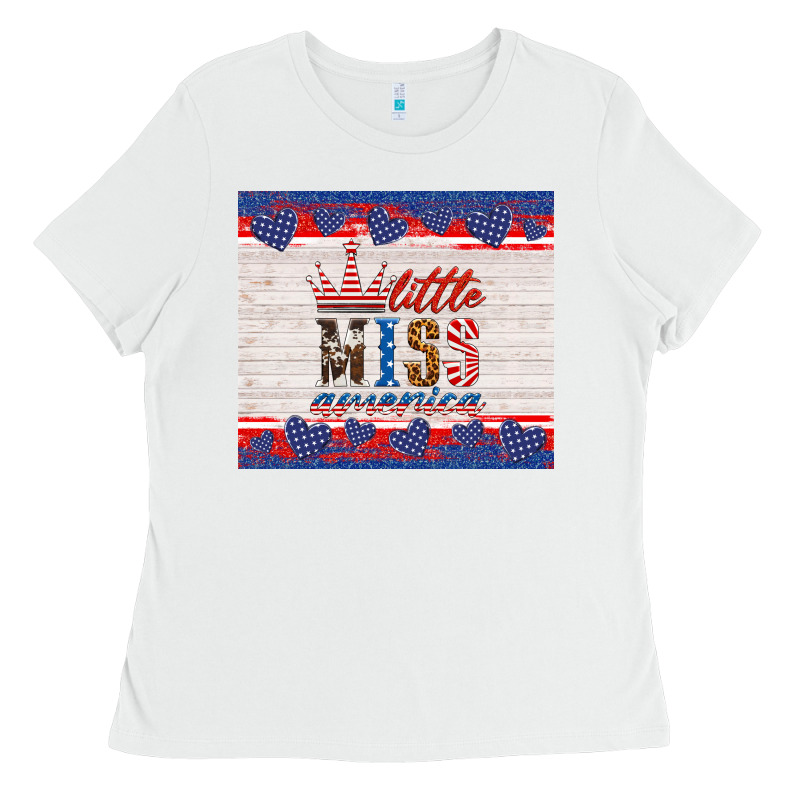 4th Of July Little Miss America Ladies Tee by HRA Design Shop | Teevron