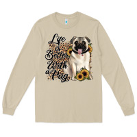 Mushroom life is better with a pug Long Sleeve Tee - JahusDesignShop