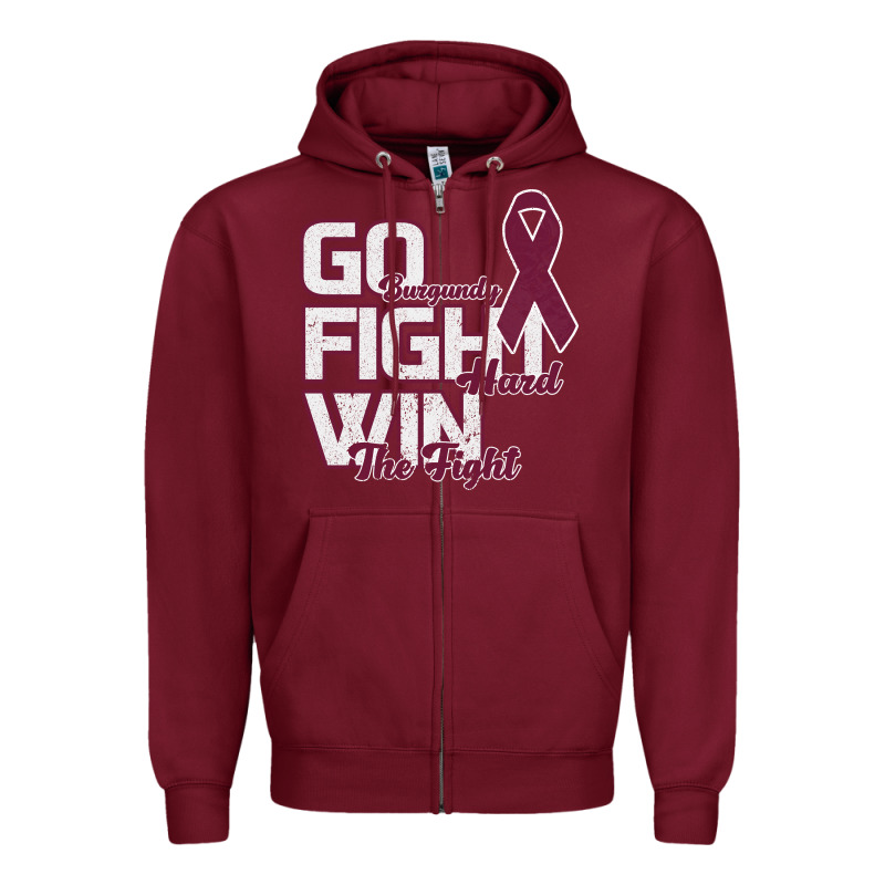 Go Burgundy Fifht Hard Win The Fight Zipper Hoodie by Bettercallsaul | Teevron