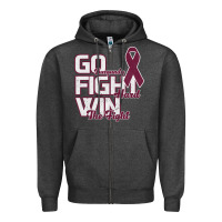 Charcoal Heather Go Burgundy Fifht Hard Win The Fight Zipper Hoodie - Bettercallsaul