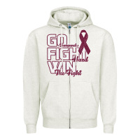 Oatmeal Heather Go Burgundy Fifht Hard Win The Fight Zipper Hoodie - Bettercallsaul