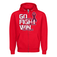Red Go Burgundy Fifht Hard Win The Fight Zipper Hoodie - Bettercallsaul