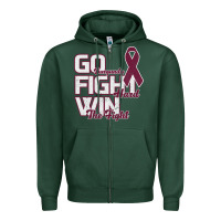 Sports Green Go Burgundy Fifht Hard Win The Fight Zipper Hoodie - Bettercallsaul