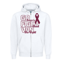 White Go Burgundy Fifht Hard Win The Fight Zipper Hoodie - Bettercallsaul