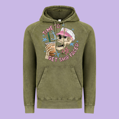 Time To Get Ship Faced Vintage Hoodie Designed By Maliassmallbusiness