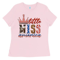 Bubblegum Pink little miss america Ladies Tee - HRA Design Shop