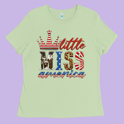 Little Miss America Ladies Tee Designed By Hra Design Shop