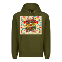 Army Green cinco cinco cinco de mayo Premium Hoodie - CowGirlArtShop