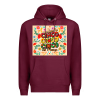 Burgundy cinco cinco cinco de mayo Premium Hoodie - CowGirlArtShop