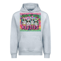 Heather Grey chilling with my peeps Urban Hoodie - FaDigitalArtStudio