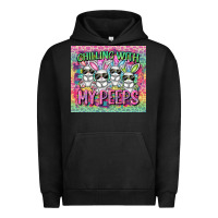 Pigment Black chilling with my peeps Urban Hoodie - FaDigitalArtStudio