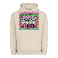 Pigment French Oak chilling with my peeps Urban Hoodie - FaDigitalArtStudio