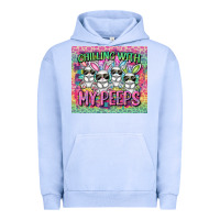 Pigment Grape Ice chilling with my peeps Urban Hoodie - FaDigitalArtStudio