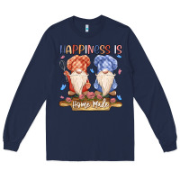 Navy happiness is homemade Long Sleeve Tee - MaliasSmallBusiness
