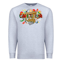 Heather Grey cinco de mayo cafeteria lady Premium Sweatshirt - CowGirlArtShop