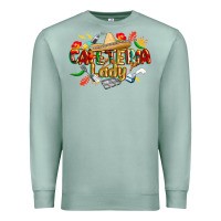 Seafoam cinco de mayo cafeteria lady Premium Sweatshirt - CowGirlArtShop