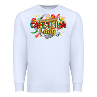 White cinco de mayo cafeteria lady Premium Sweatshirt - CowGirlArtShop